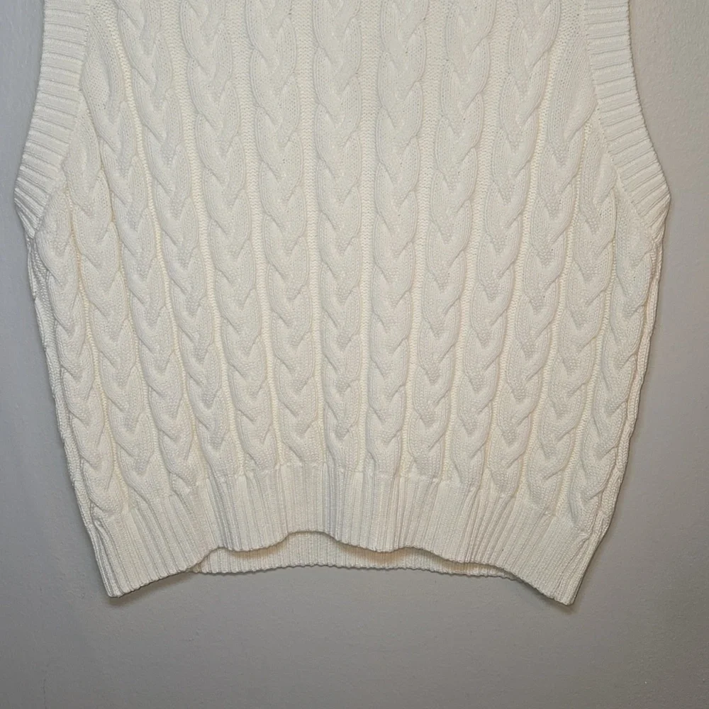 Faherty Sunwashed Organic Cotton Knit Sweater Vest NWT